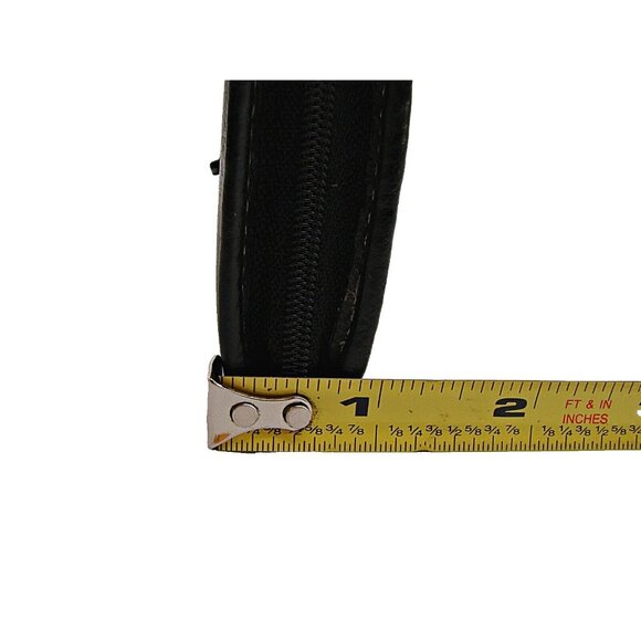 Liz Claiborne Initial B Perfect Clutch Wallet Solid Black Pink Wristlet Full Zip - Picture 10 of 12